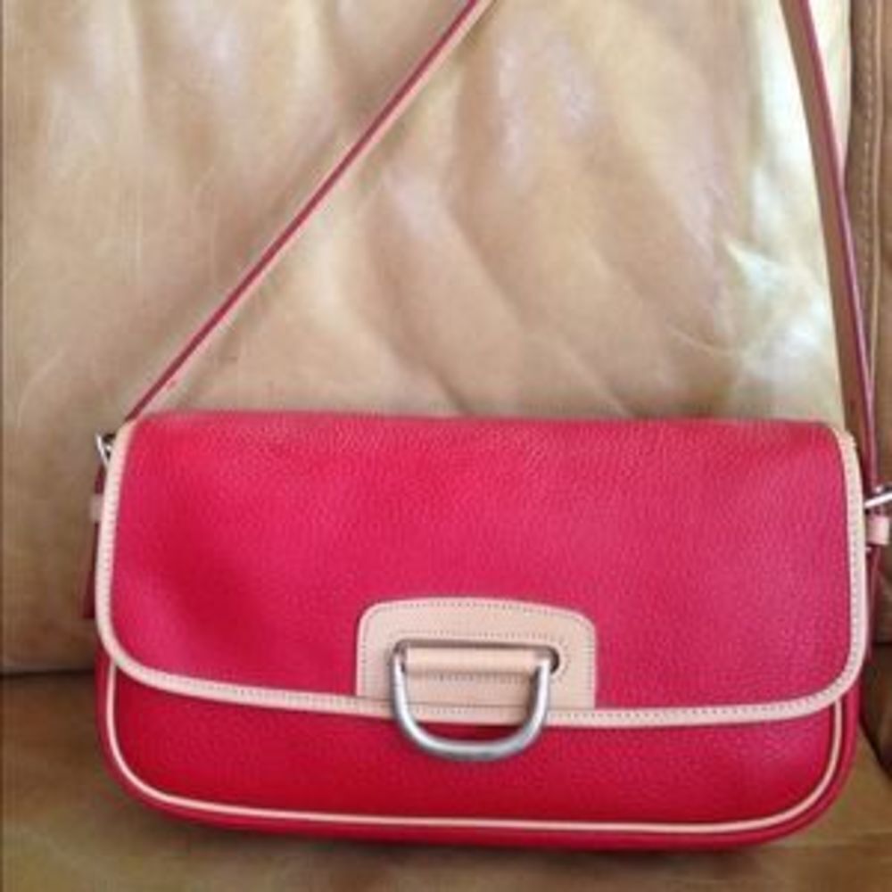 Dooney and Bourke  red and tan‎ handbag. Never worn